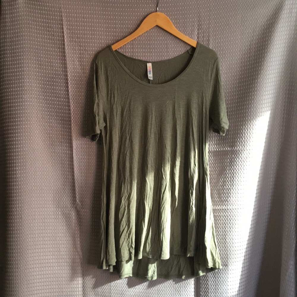 Olive green lularoe top size S